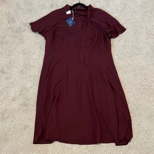 RSVP by Talbots Burgundy Dress with sleeves